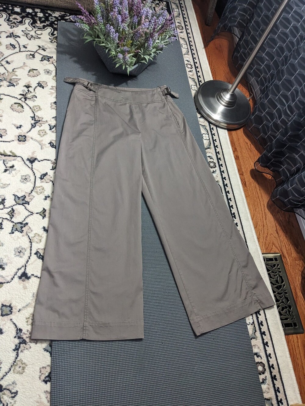 SARAH PACINI Wide Leg Pants in Taupe